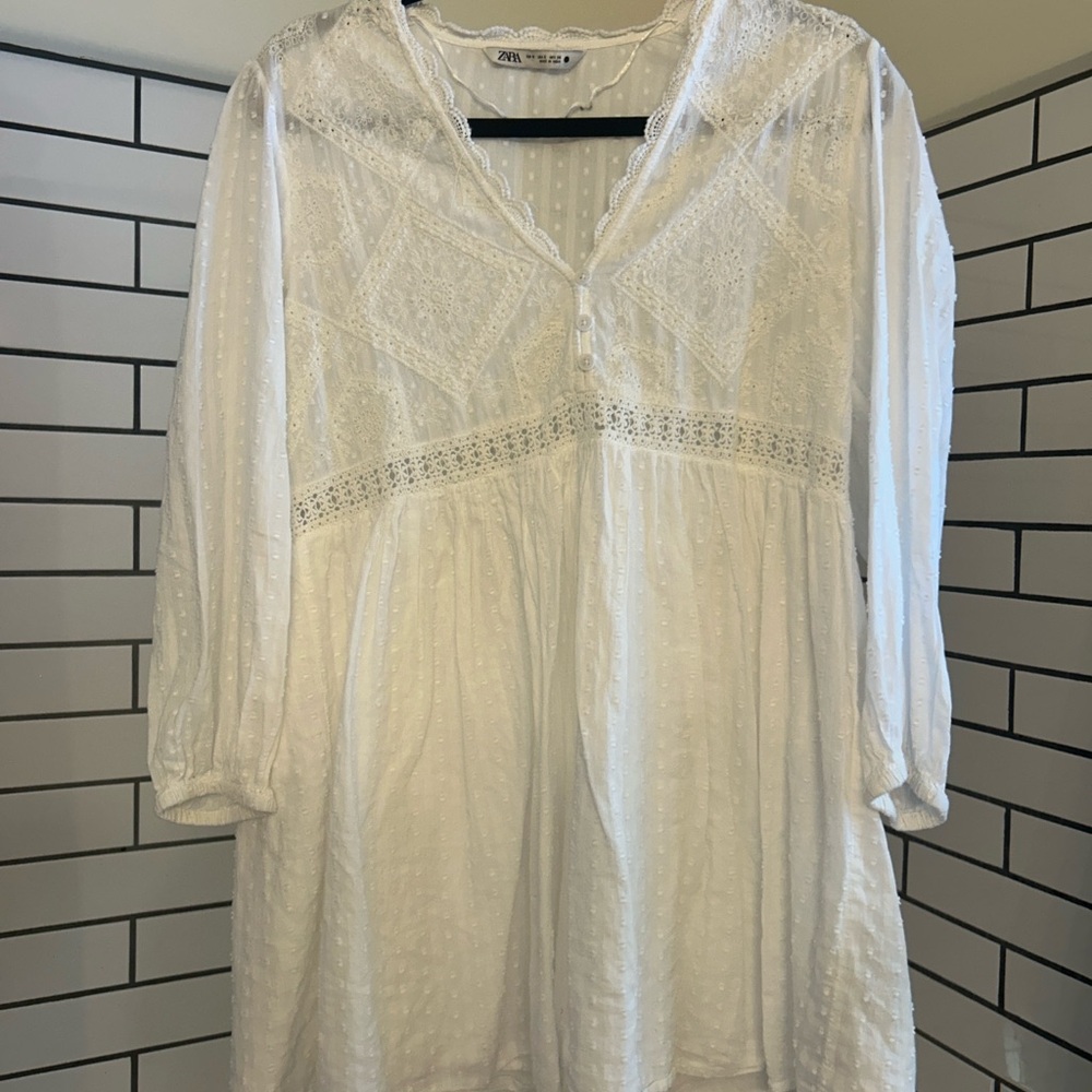 Zara White Lace Dress | worn a few times